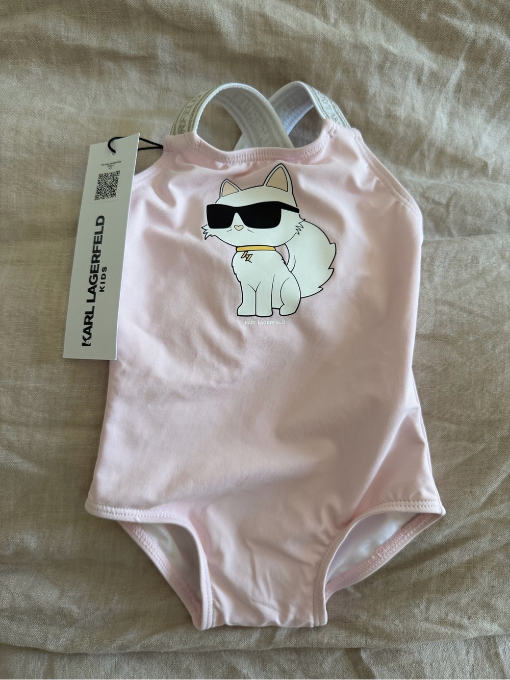 Karl Lagerfeld Kids Light Pink Baby Swim Top